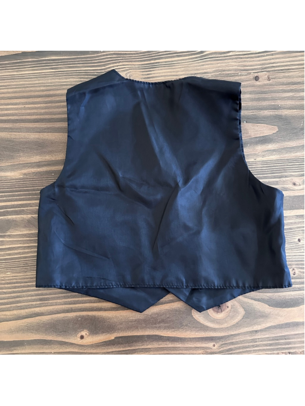 Boys Plaid Vest 24M Blue Dress Vest Formal Wedding Outfit Toddler - Picture 3 of 3